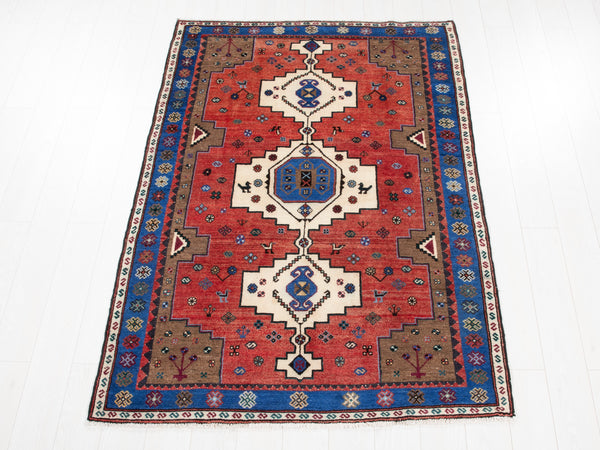6' 7" x 4' 6" Excellent Hand-Knotted Collectible Tribal Rug - Yasi & Fara 