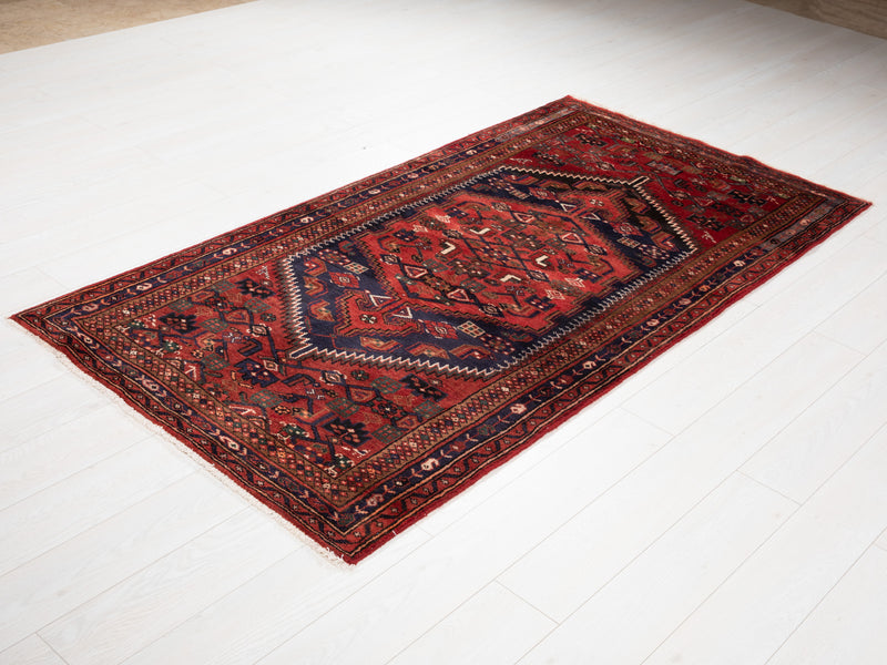 7' 1" x 3' 7" Excellent Hand-Knotted Vintage Tribal Rug - Yasi & Fara 