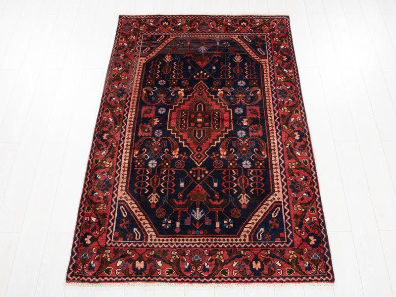 6' 8" x 4' 3" Excellent Hand-Knotted Antique Collectible Tribal Rug - Yasi & Fara 