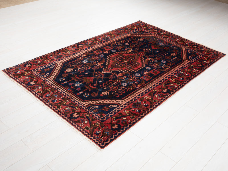 6' 8" x 4' 3" Excellent Hand-Knotted Antique Collectible Tribal Rug - Yasi & Fara 