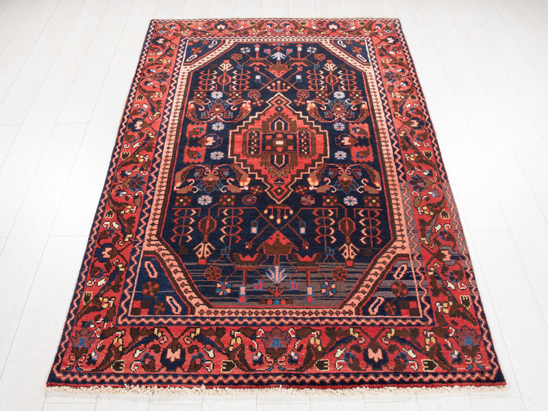 6' 8" x 4' 3" Excellent Hand-Knotted Antique Collectible Tribal Rug - Yasi & Fara 