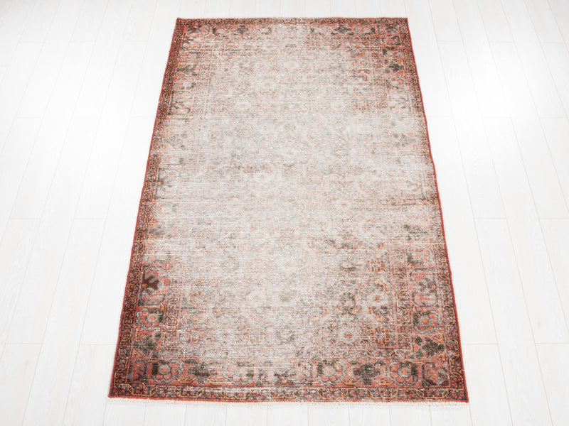7' 3" x 4' 4" Excellent Hand-Knotted Distressed Faded Rug - Yasi & Fara 