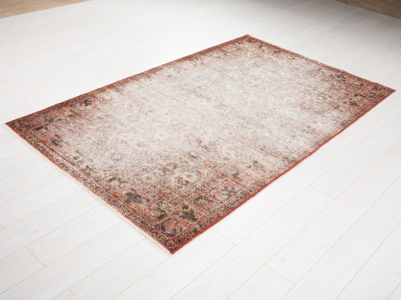 7' 3" x 4' 4" Excellent Hand-Knotted Distressed Faded Rug - Yasi & Fara 