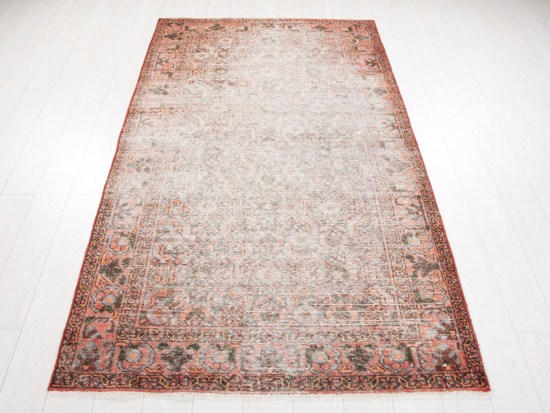 7' 3" x 4' 4" Excellent Hand-Knotted Distressed Faded Rug - Yasi & Fara 