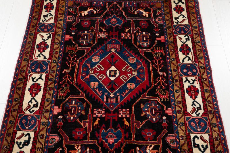 7' 7" x 4' 9" Excellent Hand-Knotted Vintage Tribal Rug - Yasi & Fara 