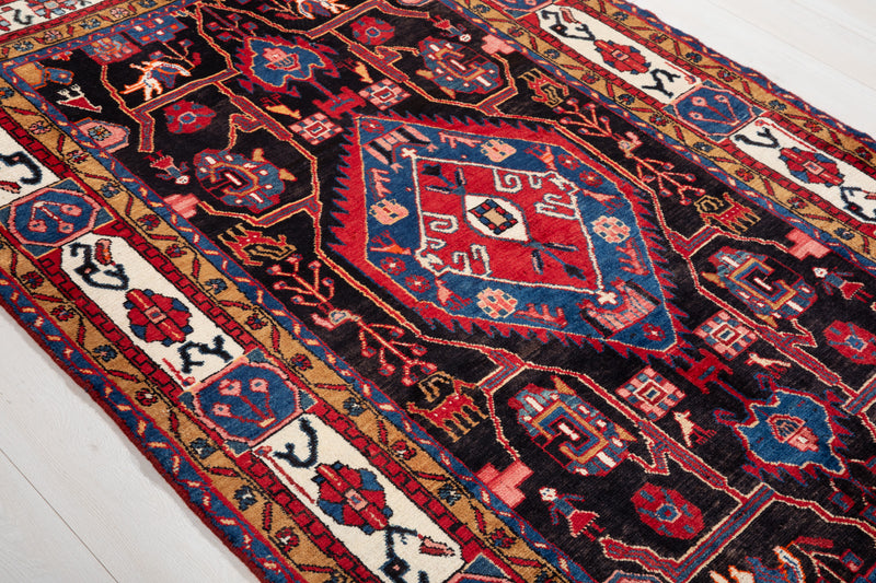7' 7" x 4' 9" Excellent Hand-Knotted Vintage Tribal Rug - Yasi & Fara 