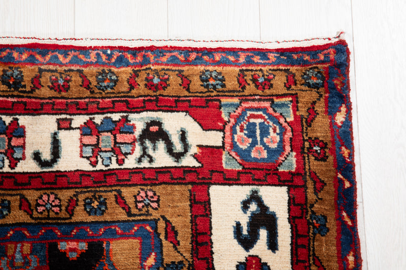 7' 7" x 4' 9" Excellent Hand-Knotted Vintage Tribal Rug - Yasi & Fara 