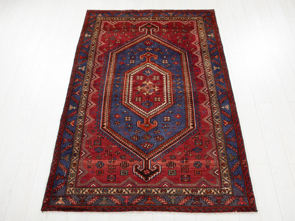 7' 6" x 4' 9" Excellent Hand-Knotted Vintage Tribal Rug - Yasi & Fara 