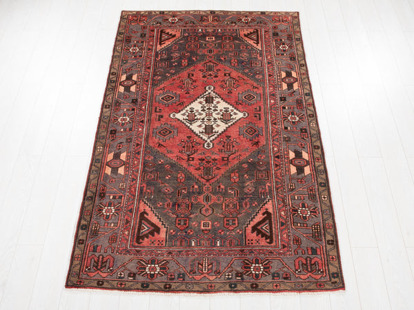 7' 6" x 4' 6" Excellent Hand-Knotted Vintage Tribal Rug - Yasi & Fara 
