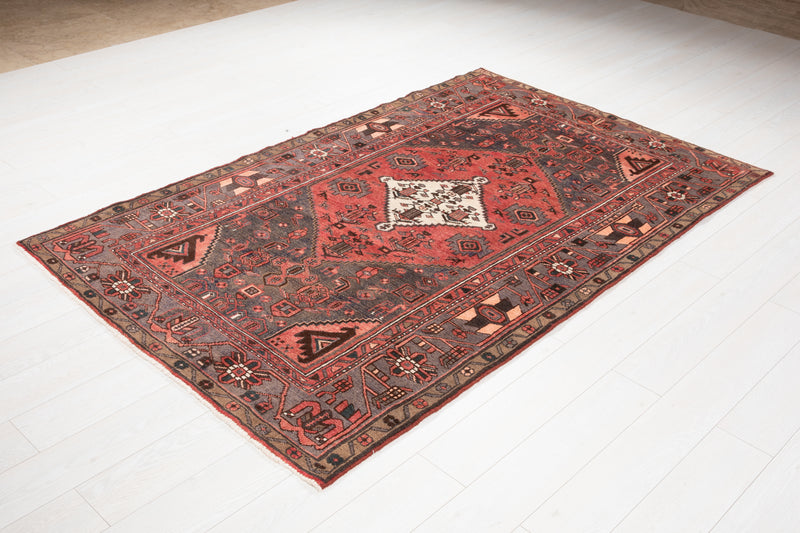 7' 6" x 4' 6" Excellent Hand-Knotted Vintage Tribal Rug - Yasi & Fara 