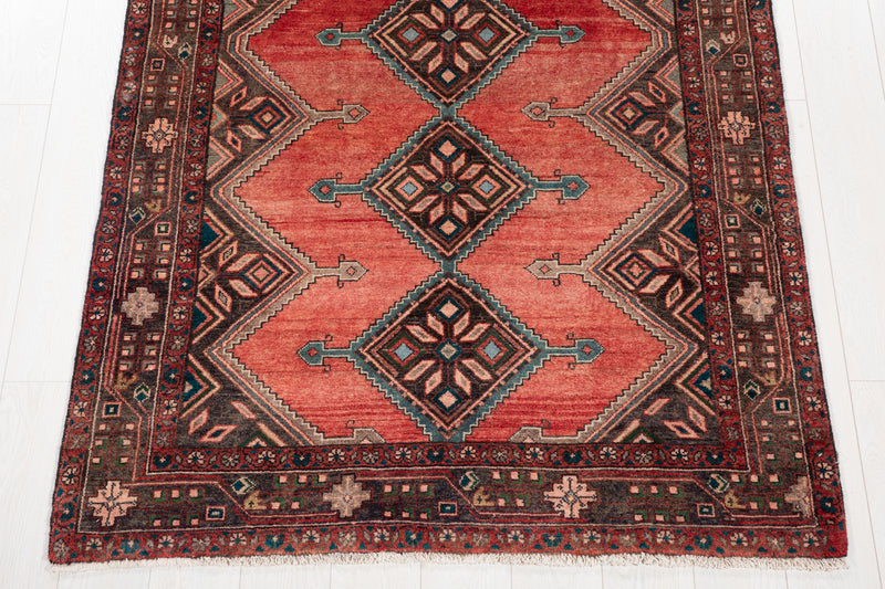 9' 6" x 4' 3" Excellent Hand-Knotted Vintage Tribal Runner Rug - Yasi & Fara 