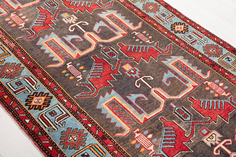 7' x 4' 2" Excellent Hand-Knotted Vintage Tribal Rug - Yasi & Fara 