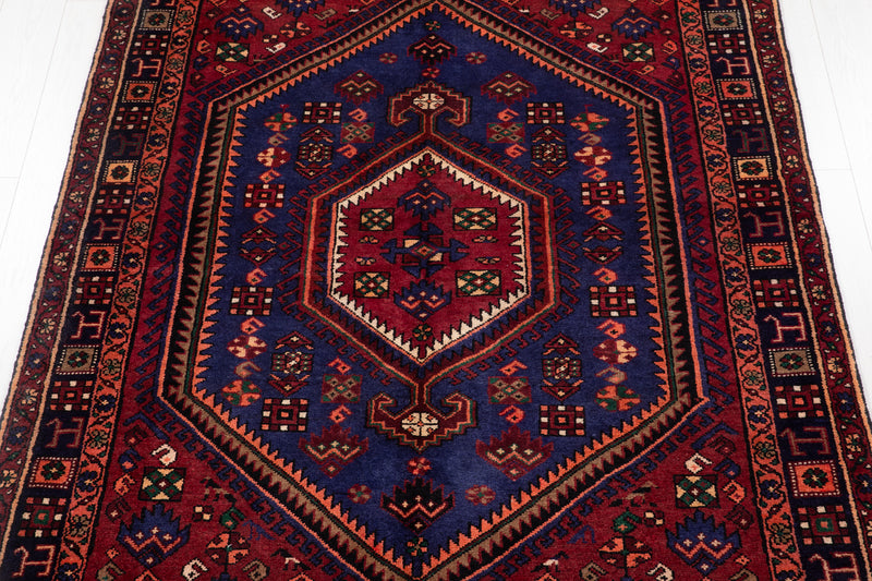 7' 8" x 5' 2" Excellent Hand-Knotted Vintage Tribal Rug - Yasi & Fara 