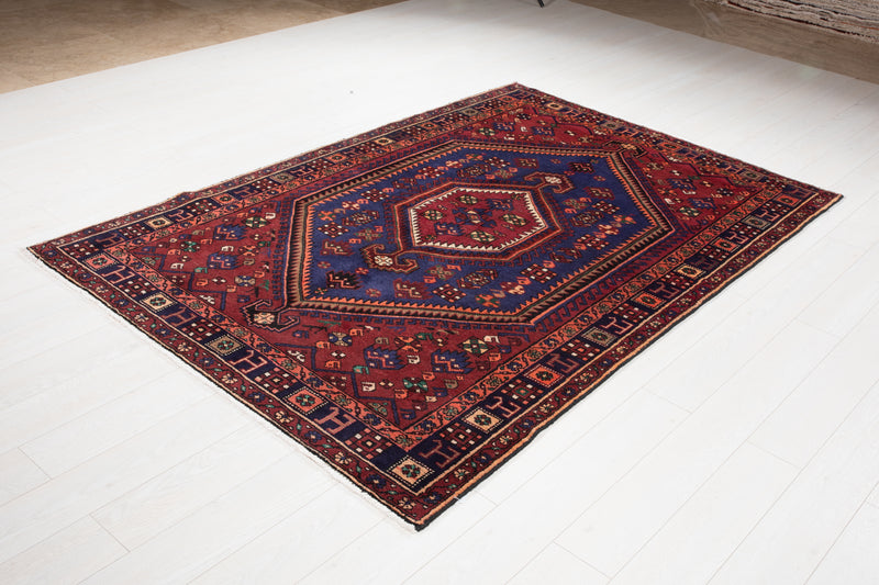7' 8" x 5' 2" Excellent Hand-Knotted Vintage Tribal Rug - Yasi & Fara 