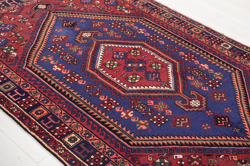 7' 8" x 5' 2" Excellent Hand-Knotted Vintage Tribal Rug - Yasi & Fara 