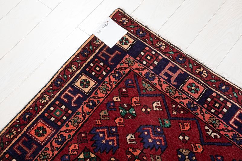 7' 8" x 5' 2" Excellent Hand-Knotted Vintage Tribal Rug - Yasi & Fara 