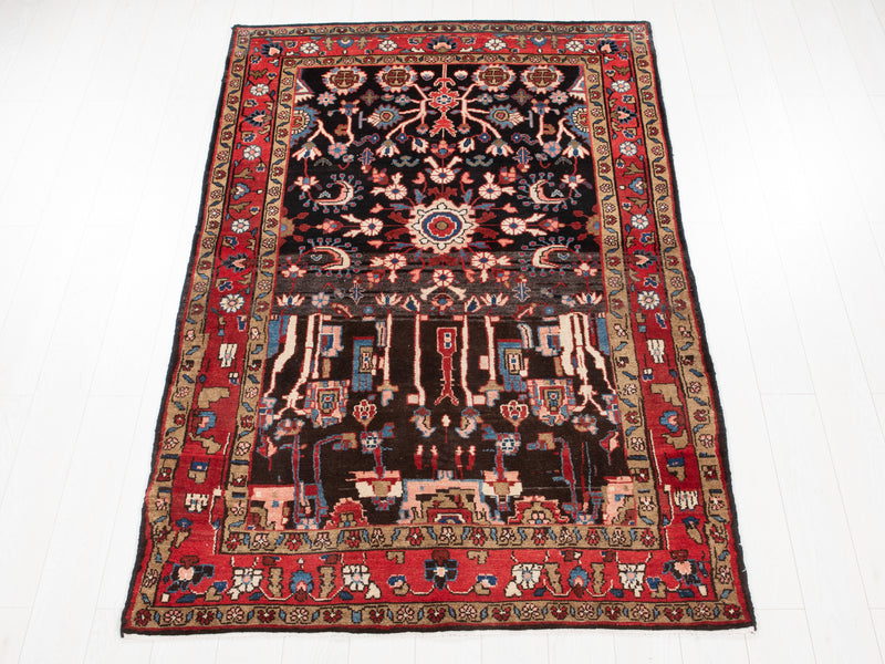 7' 5" x 4' 9" Excellent Hand-Knotted Vintage Collectible Tribal Rug - Yasi & Fara 