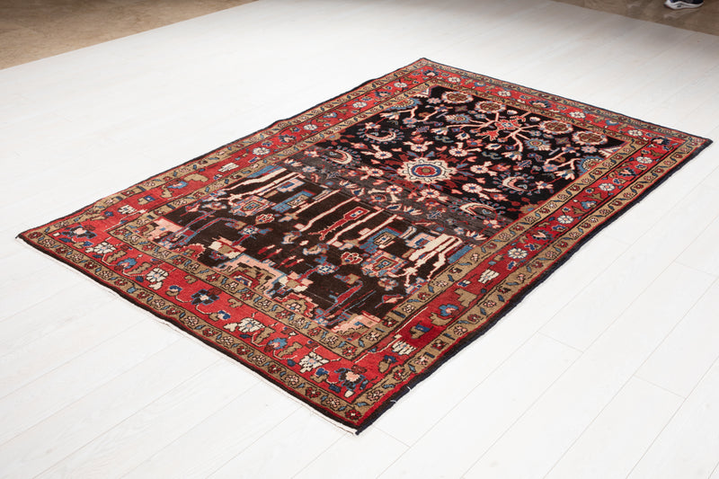 7' 5" x 4' 9" Excellent Hand-Knotted Vintage Collectible Tribal Rug - Yasi & Fara 