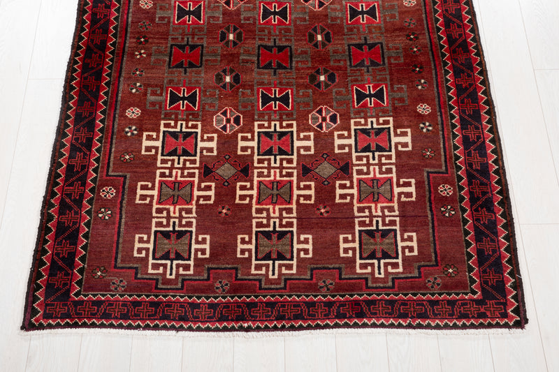 6' 10" x 4' 9" Excellent Hand-Knotted Vintage Tribal Rug - Yasi & Fara 
