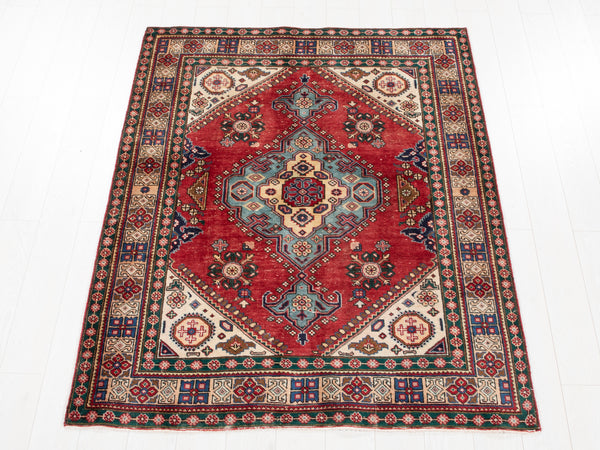 6' x 4' 8" Excellent Hand-Knotted Vintage Tribal Rug - Yasi & Fara 
