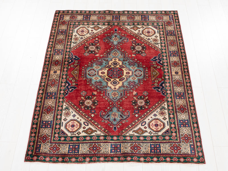 6' x 4' 8" Excellent Hand-Knotted Vintage Tribal Rug - Yasi & Fara 