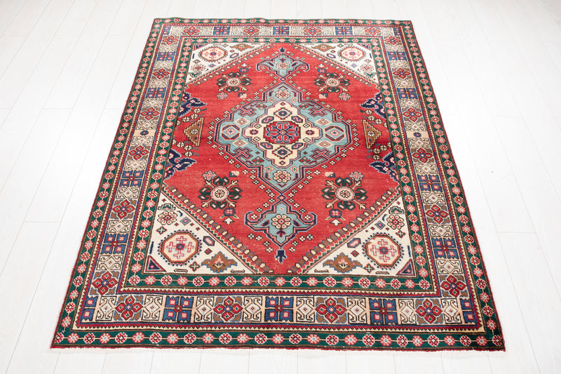 6' x 4' 8" Excellent Hand-Knotted Vintage Tribal Rug - Yasi & Fara 