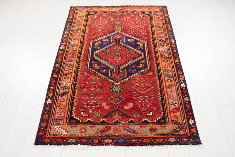 5' 11" x 3' 11" Excellent Hand-Knotted Vintage Tribal Rug - Yasi & Fara 