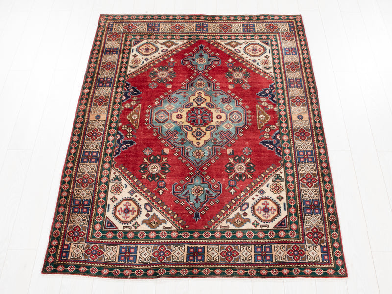 6' 2" x 4' 8" Excellent Hand-Knotted Vintage Tribal Rug - Yasi & Fara 