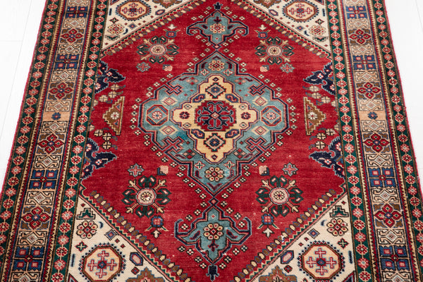 6' 2" x 4' 8" Excellent Hand-Knotted Vintage Tribal Rug - Yasi & Fara 