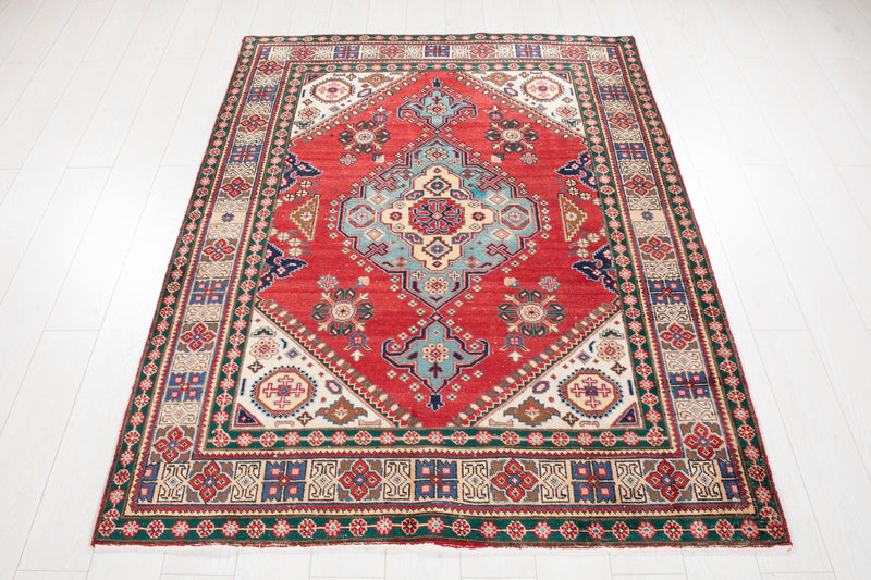 6' 2" x 4' 8" Excellent Hand-Knotted Vintage Tribal Rug - Yasi & Fara 