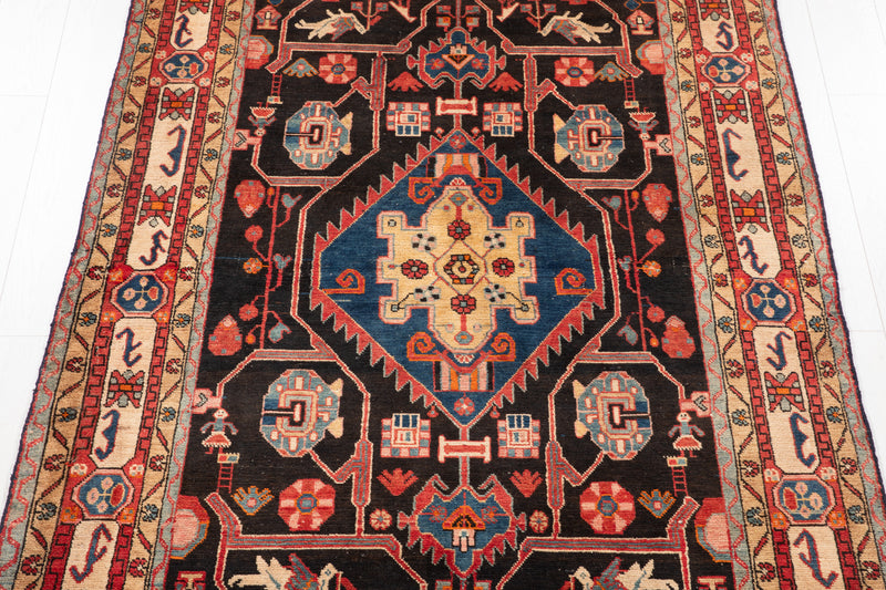 7' 4" x 4' 8" Excellent Hand-Knotted Vintage Tribal Rug - Yasi & Fara 