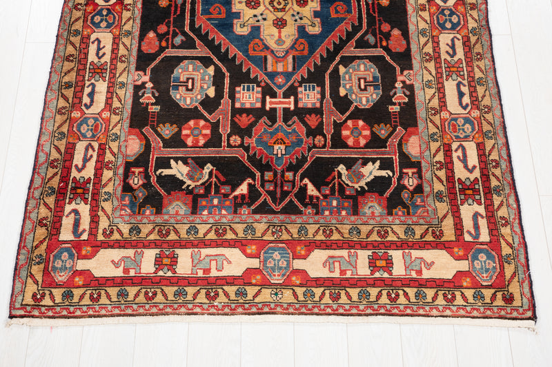7' 4" x 4' 8" Excellent Hand-Knotted Vintage Tribal Rug - Yasi & Fara 