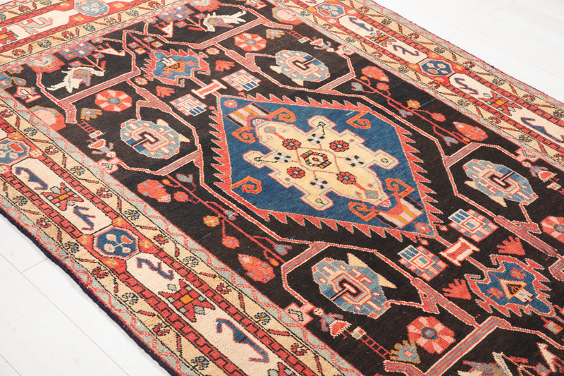 7' 4" x 4' 8" Excellent Hand-Knotted Vintage Tribal Rug - Yasi & Fara 