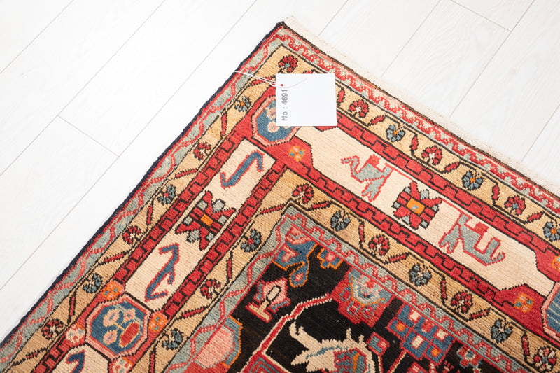 7' 4" x 4' 8" Excellent Hand-Knotted Vintage Tribal Rug - Yasi & Fara 