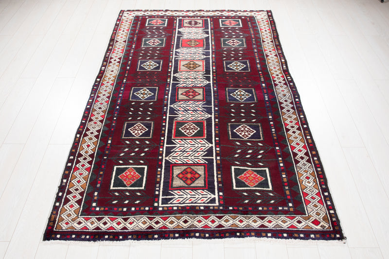 7' 1" x 4' 8" Excellent Hand-Knotted Vintage Tribal Rug - Yasi & Fara 