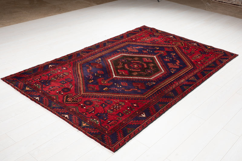 7' 8" x 4' 10" Excellent Hand-Knotted Vintage Tribal Rug - Yasi & Fara 