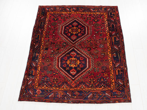 5' 11" x 4' 3" Excellent Hand-Knotted Vintage Tribal Rug - Yasi & Fara 