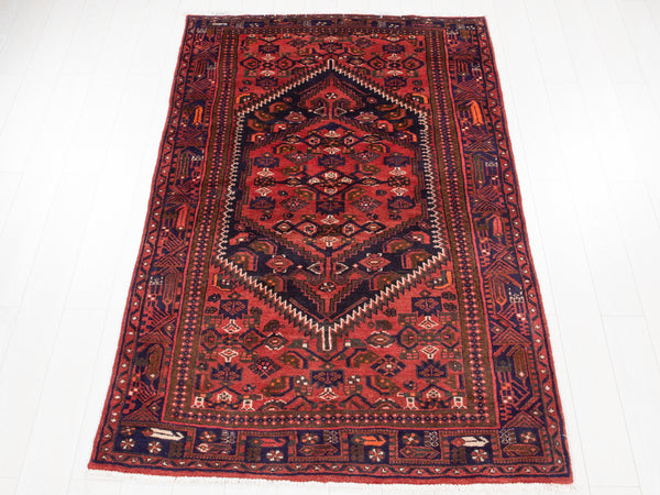 7' 4" x 4' 5" Excellent Hand-Knotted Vintage Tribal Rug - Yasi & Fara 