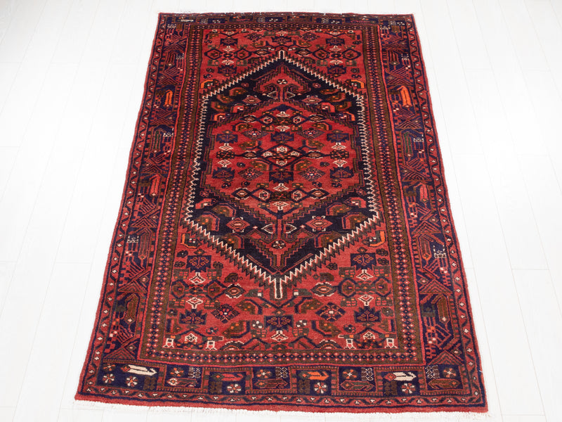 7' 4" x 4' 5" Excellent Hand-Knotted Vintage Tribal Rug - Yasi & Fara 