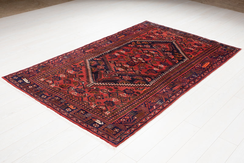 7' 4" x 4' 5" Excellent Hand-Knotted Vintage Tribal Rug - Yasi & Fara 