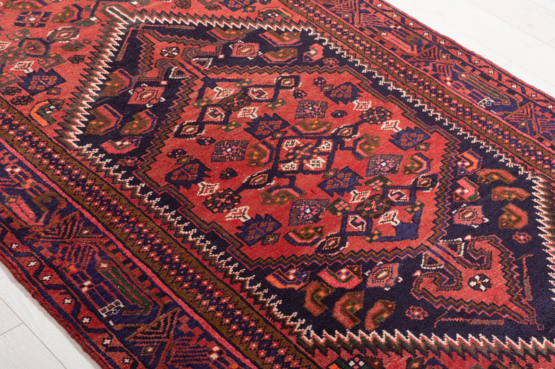 7' 4" x 4' 5" Excellent Hand-Knotted Vintage Tribal Rug - Yasi & Fara 