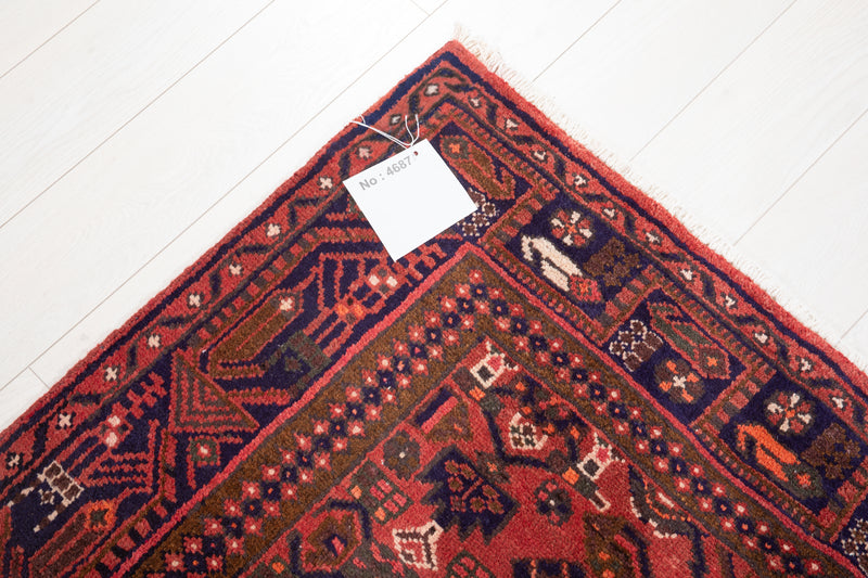 7' 4" x 4' 5" Excellent Hand-Knotted Vintage Tribal Rug - Yasi & Fara 