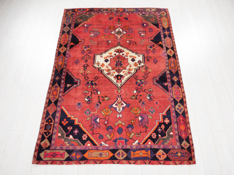7' 8" x 5' Excellent Hand-Knotted Vintage Collectible Tribal Rug - Yasi & Fara 