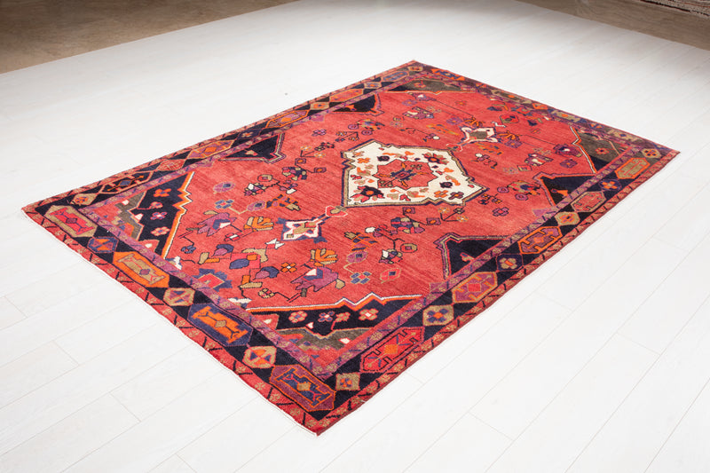 7' 8" x 5' Excellent Hand-Knotted Vintage Collectible Tribal Rug - Yasi & Fara 