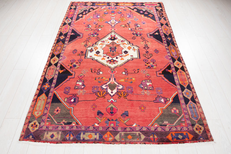 7' 8" x 5' Excellent Hand-Knotted Vintage Collectible Tribal Rug - Yasi & Fara 