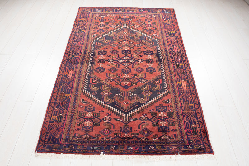 6' 11" x 4' 3" Excellent Hand-Knotted Vintage Tribal Rug - Yasi & Fara 
