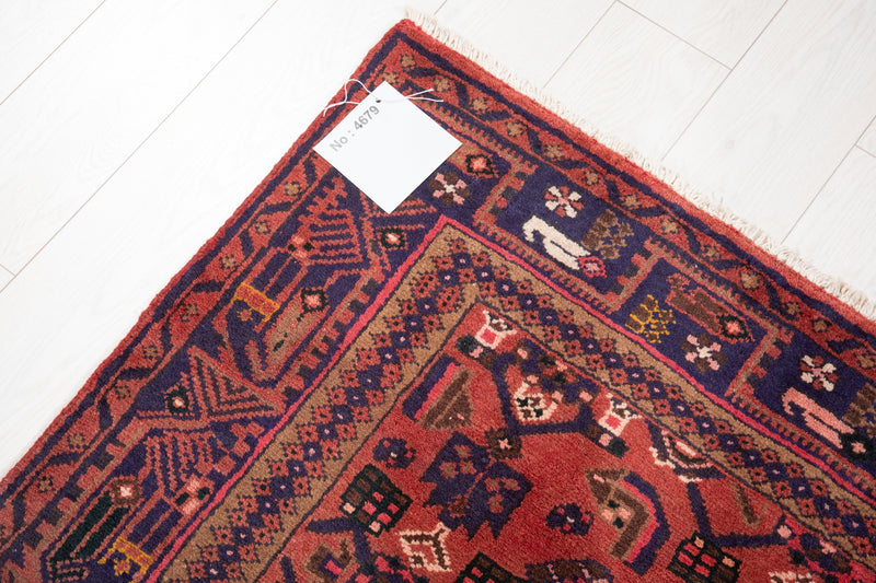 6' 11" x 4' 3" Excellent Hand-Knotted Vintage Tribal Rug - Yasi & Fara 