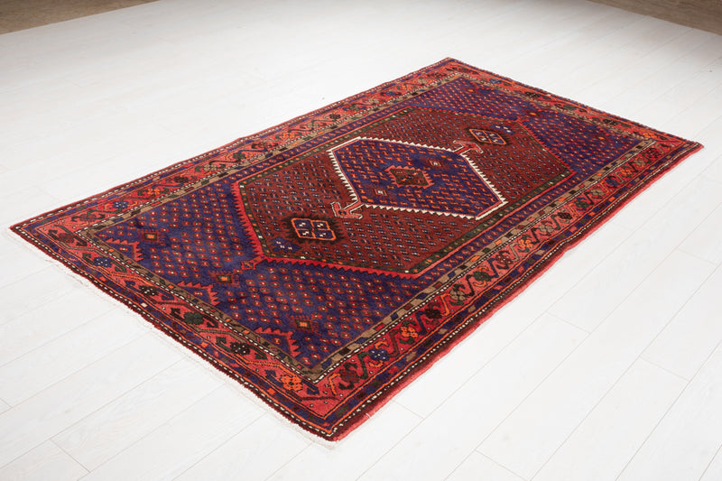 7' 6" x 4' 3" Excellent Hand-Knotted Vintage Tribal Rug - Yasi & Fara 