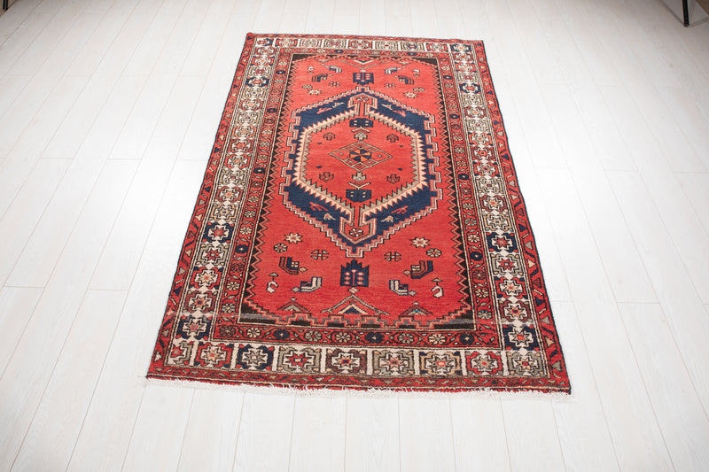 6' 3" x 4' Excellent Hand-Knotted Vintage Tribal Rug - Yasi & Fara 