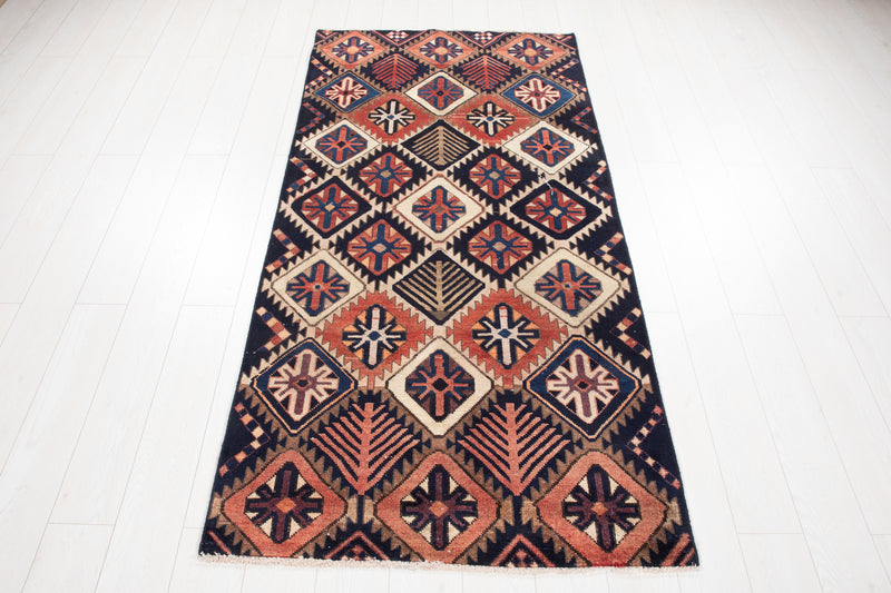 6' 9" x 3' 4" Excellent Hand-Knotted Vintage Tribal Rug - Yasi & Fara 